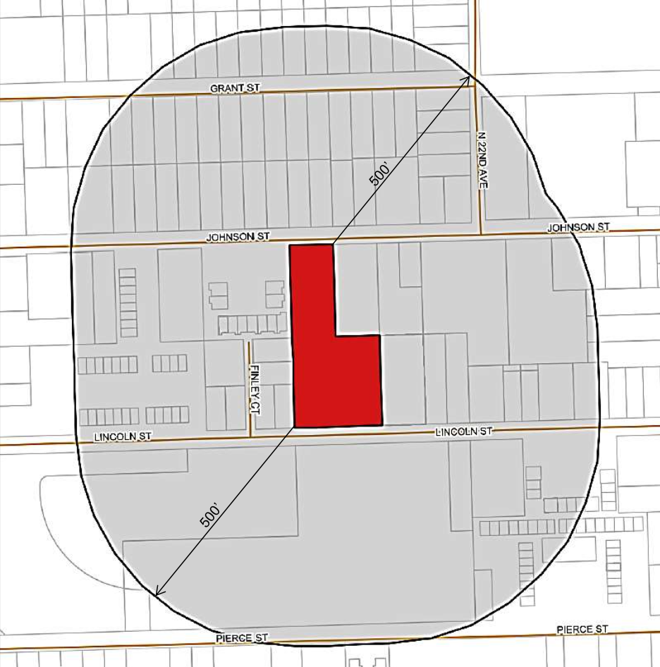 Competitor notification map example