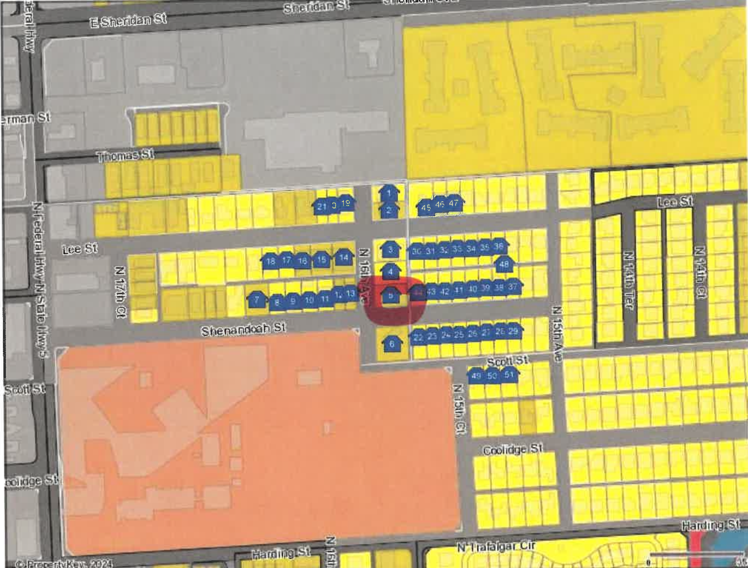 Competitor notification map example